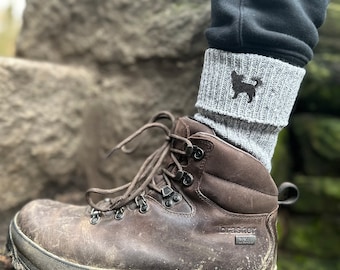 Calcetines de bota de mezcla de lana para hombre, con suela acolchada, de The House of Dog (DOS PARES). Talla única para hombre (7-11)