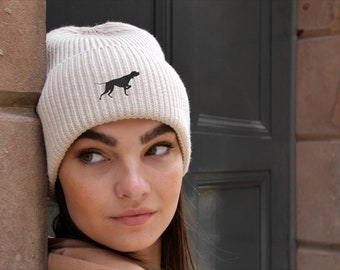 English Pointer Owner Clothing Gifts.  Oversized Cuffed Beanie Ski Hat From The House Of Dog.