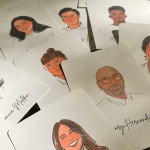 Segnaposto personalizzato per gli ospiti, segnaposto con ritratto personalizzato, segnaposto per tavoli personalizzati per eventi, segnaposto per invitati al matrimonio, segnaposto unico