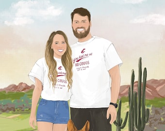 Custom couple portrait, drawing from photo, portrait from photo, family portrait, couples portrait, drawing from photo