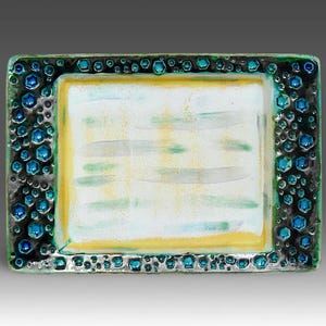 Rare MCM XL Space Age &quot;Dümler & Breiden&quot; Hand Painted Relief Bowl - Mid Century - Made in West Germany - 1960s - (17 inch / 43 cm)