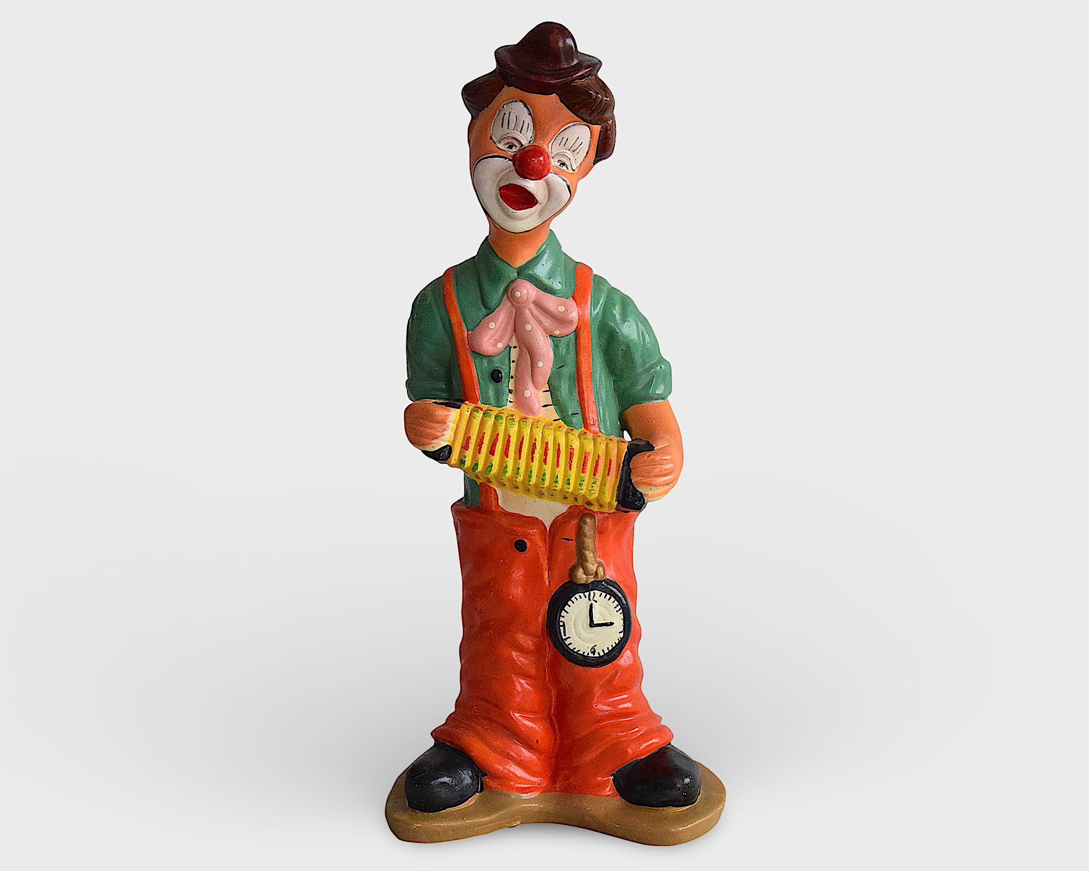 Lot 3 clowns musiciens -- ceramique