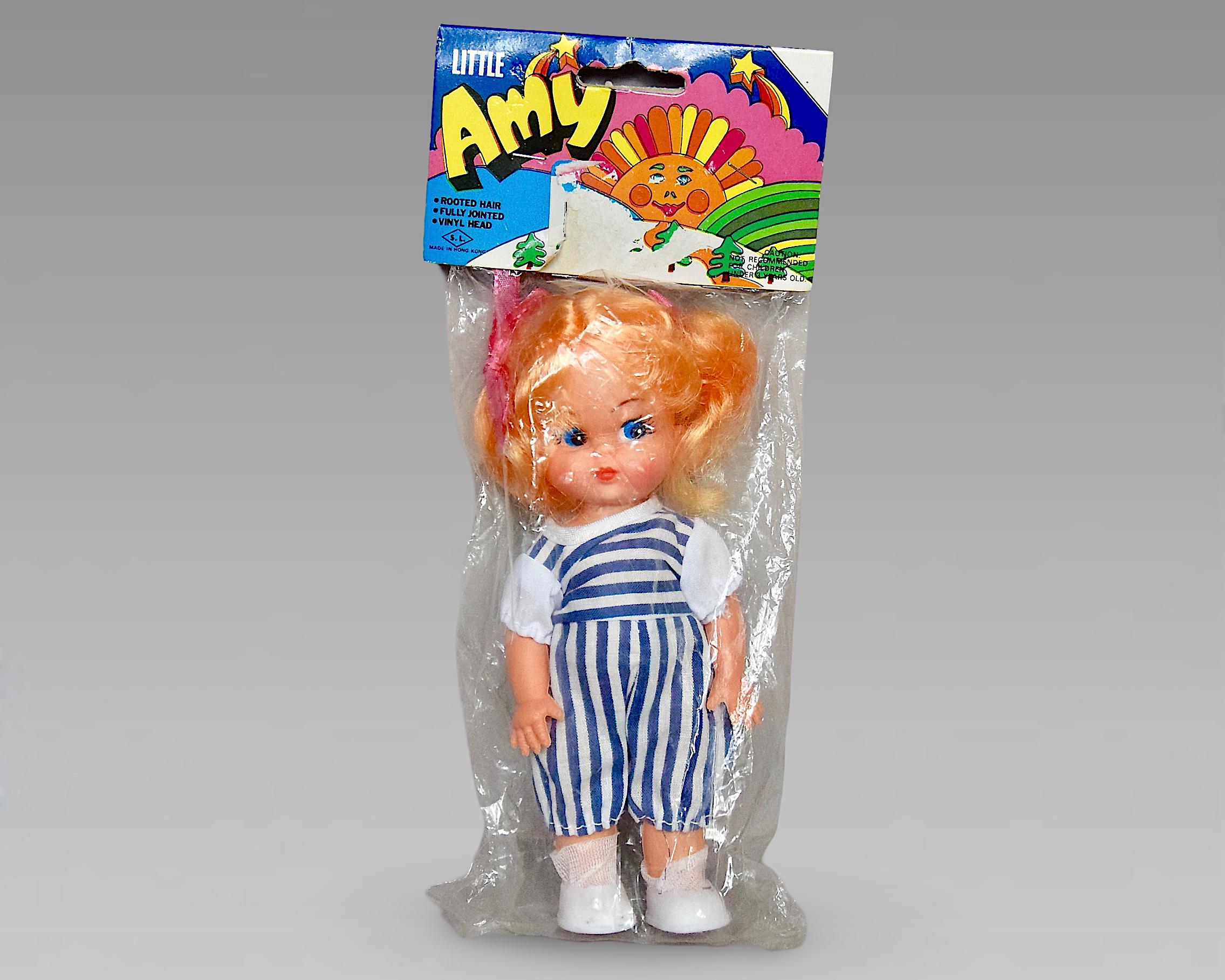 VTG "Little Amy" Blue Eyed Doll - By S.L. - Unopened Original Packaging - Made in Hong Kong.