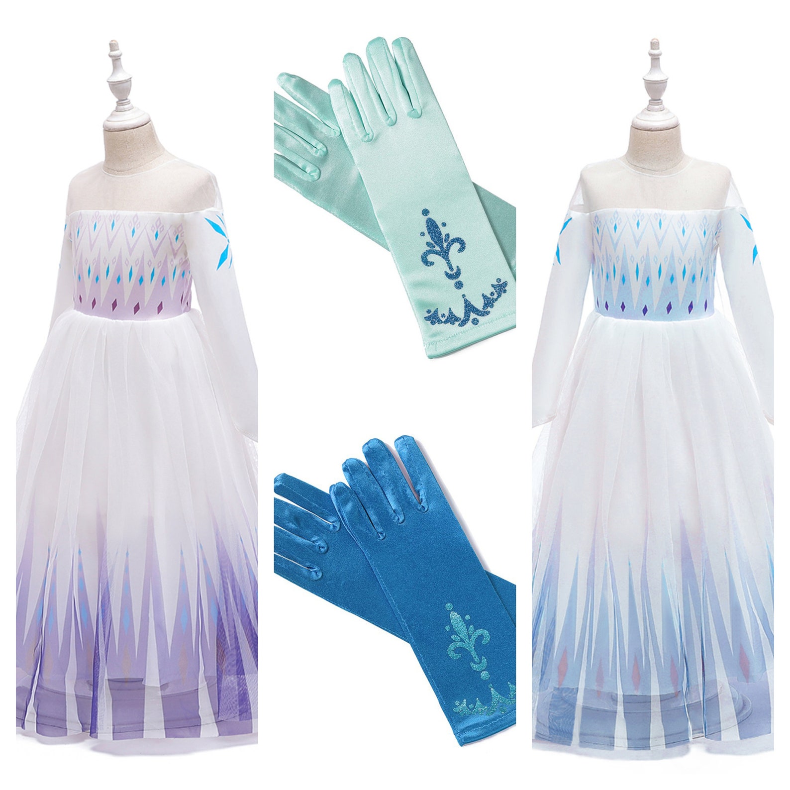 Frozen 2 Dresses Elsa Disney Princess Fancy Dress Halloween Etsy