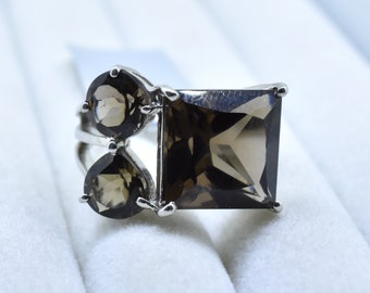 Natural Smokey Quartz gemstone Fine Jewelry Ring, 925 Sterling Silver, Ring For Women, Gemstone Ring, Handmade Jewelry, Designer Ring