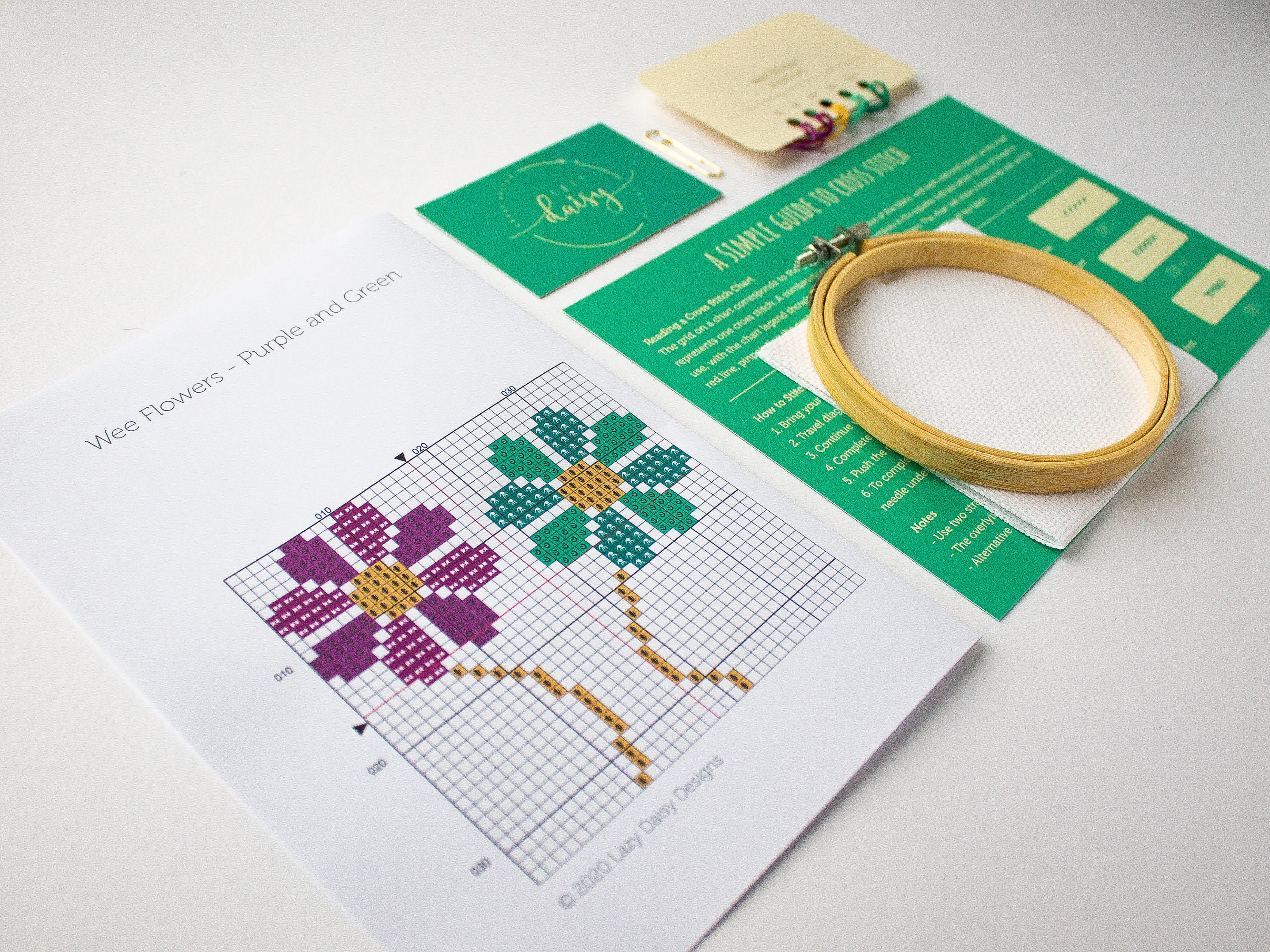 Ethnic Flower Cross Stitch Kit for Beginners with Easy Counted Pattern DIY  Kit