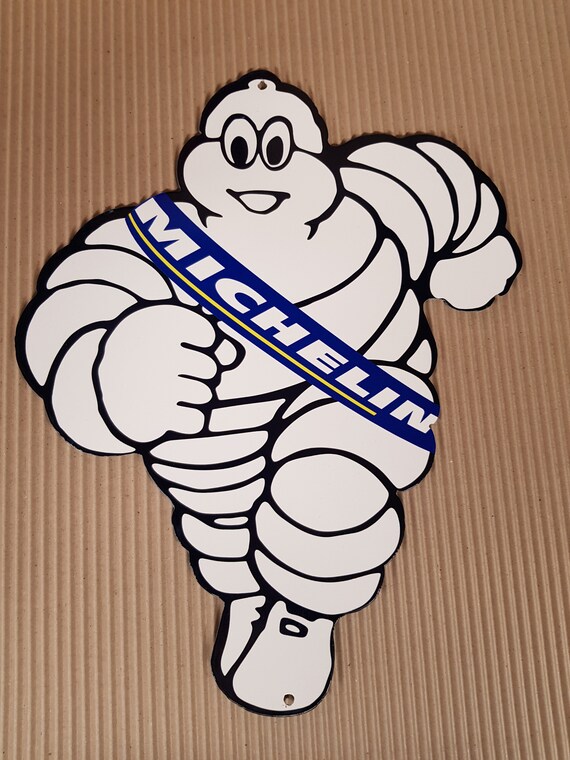 Vintage Michelin Retro Metal Sign – Aluminium Tin For Man Cave, Garage, Or Bar