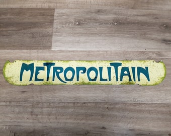 Paris- Metropolitain Underground/ Subway Metal sign With Pre Drilled Holes.