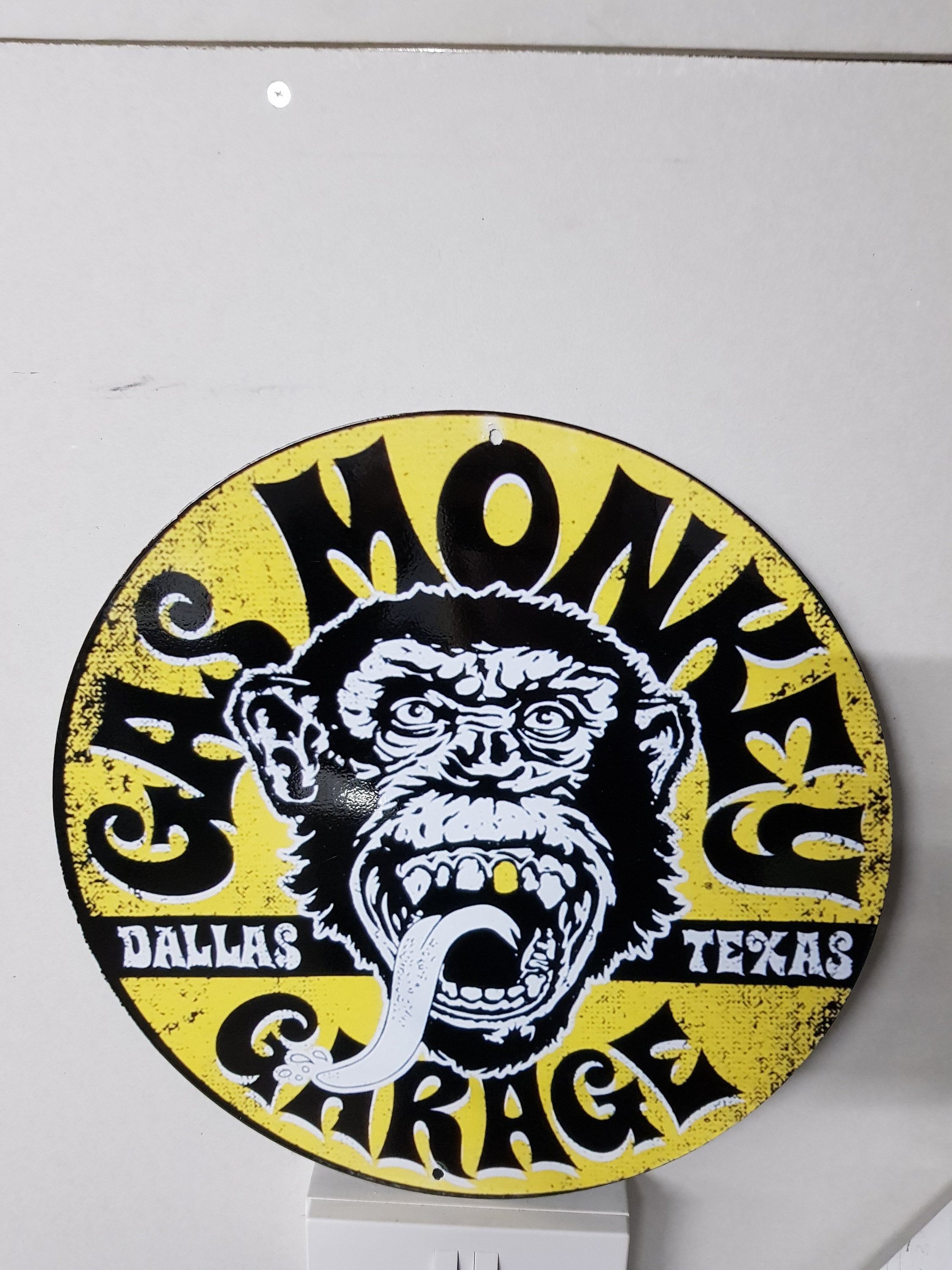 Gas Monkey Garage 14 Round Metal Sign With Pre Drilled Holes-man Cave/  Garage/ Shed/ Garden - Etsy