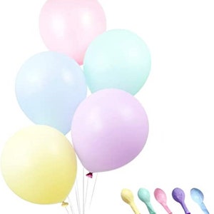 Pastel Rainbow Balloons - 10 inch biodegradable latex (pack of 10)