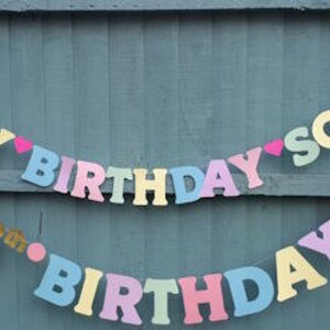 Personalised Birthday Banner - Pastel Rainbow