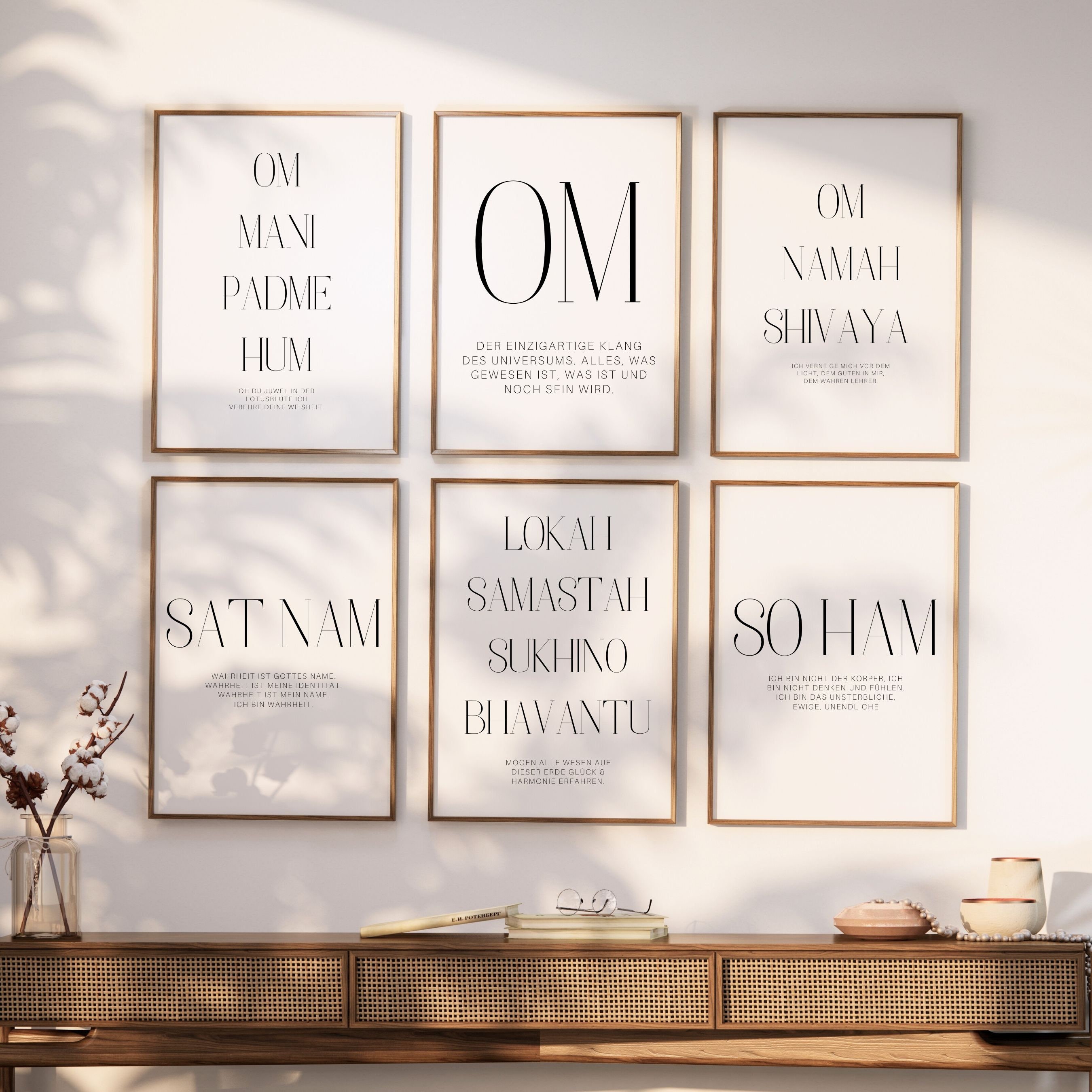 6x MANTRA Poster Spiritual Poster Yoga Gift Wall Decoration Wall Picture  Poster Black White Poster Living Room - Etsy Sweden
