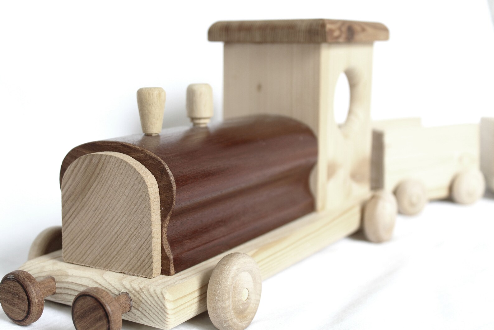 Wooden train set Train and carriages toy Gift for kids Etsy
