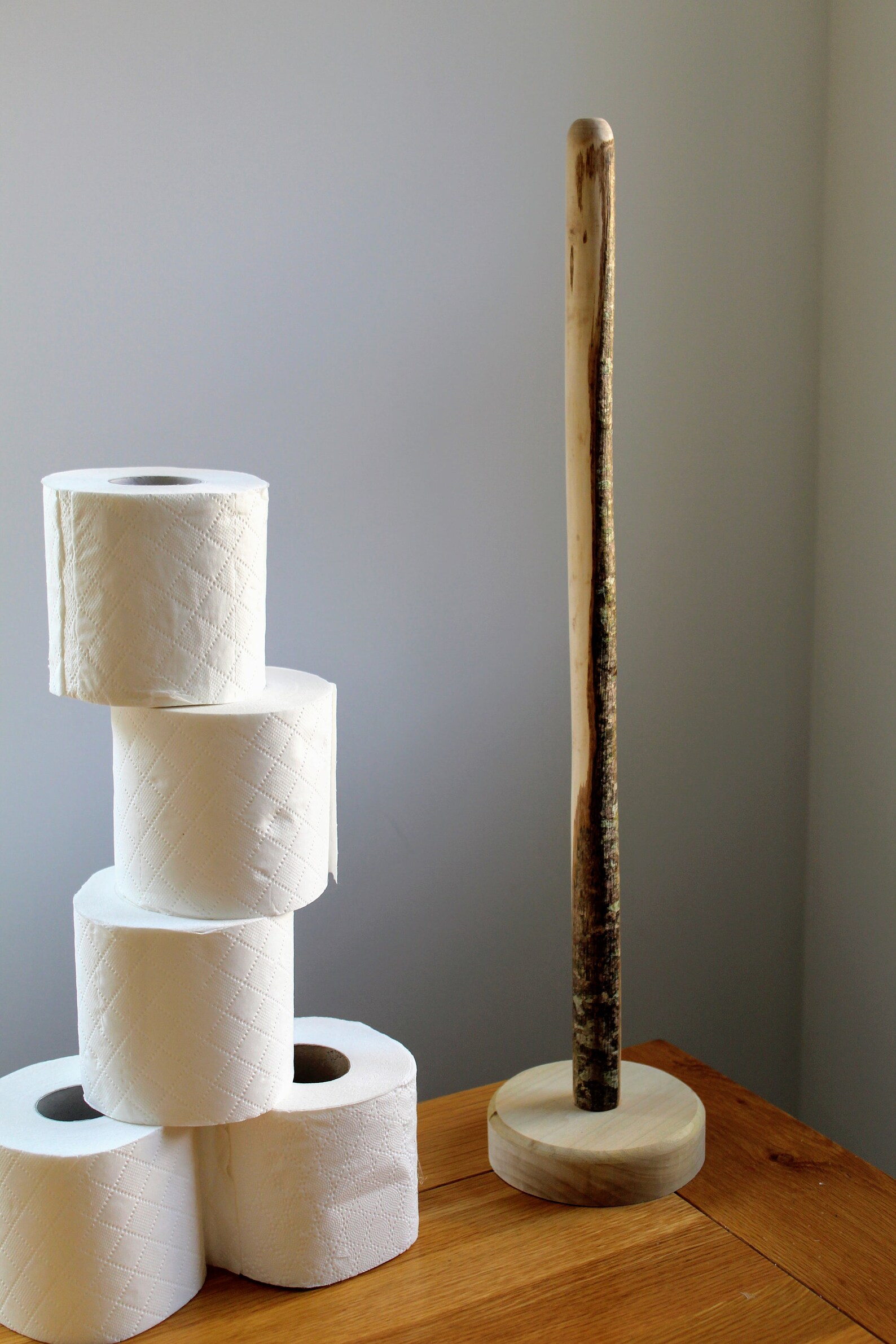 Free Standing Toilet Roll Holder Wooden Toilet Roll Stand Etsy UK