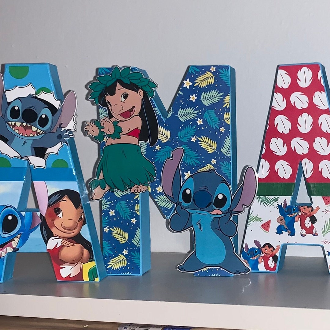 Stitch 3D letters | Stitch Birthday party | Lilo & Stitch Birthday  Decoration | Birthday Party Decor | Custom 3D Letter