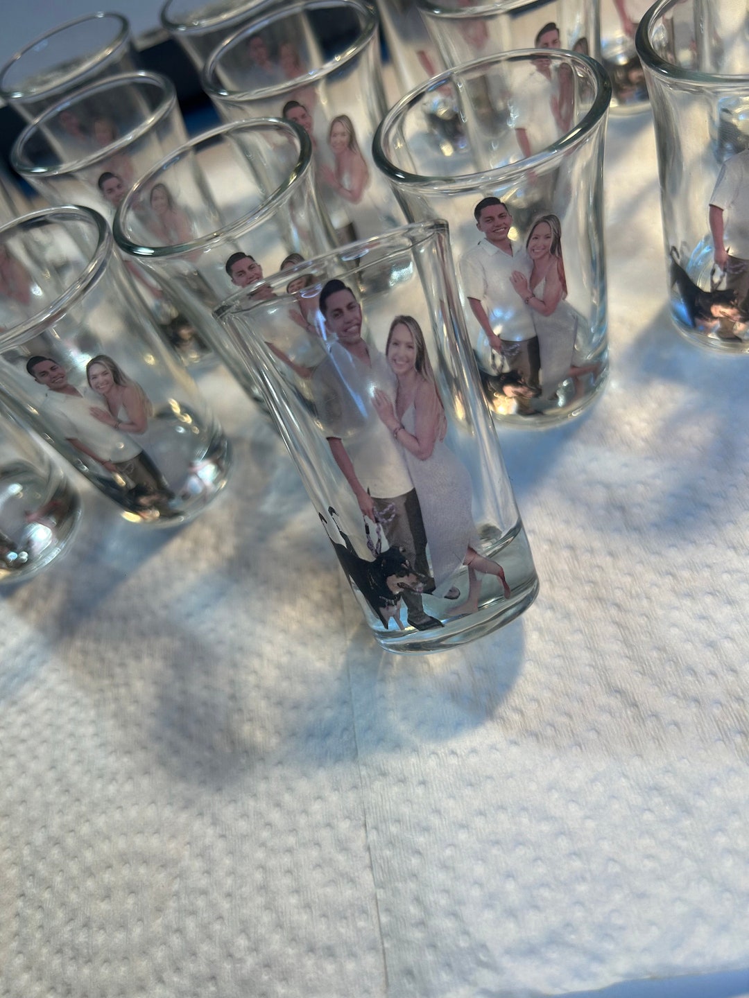 PERSONALIZED SHOT GLASSES Printed Photo Shot Glasses Party Favors