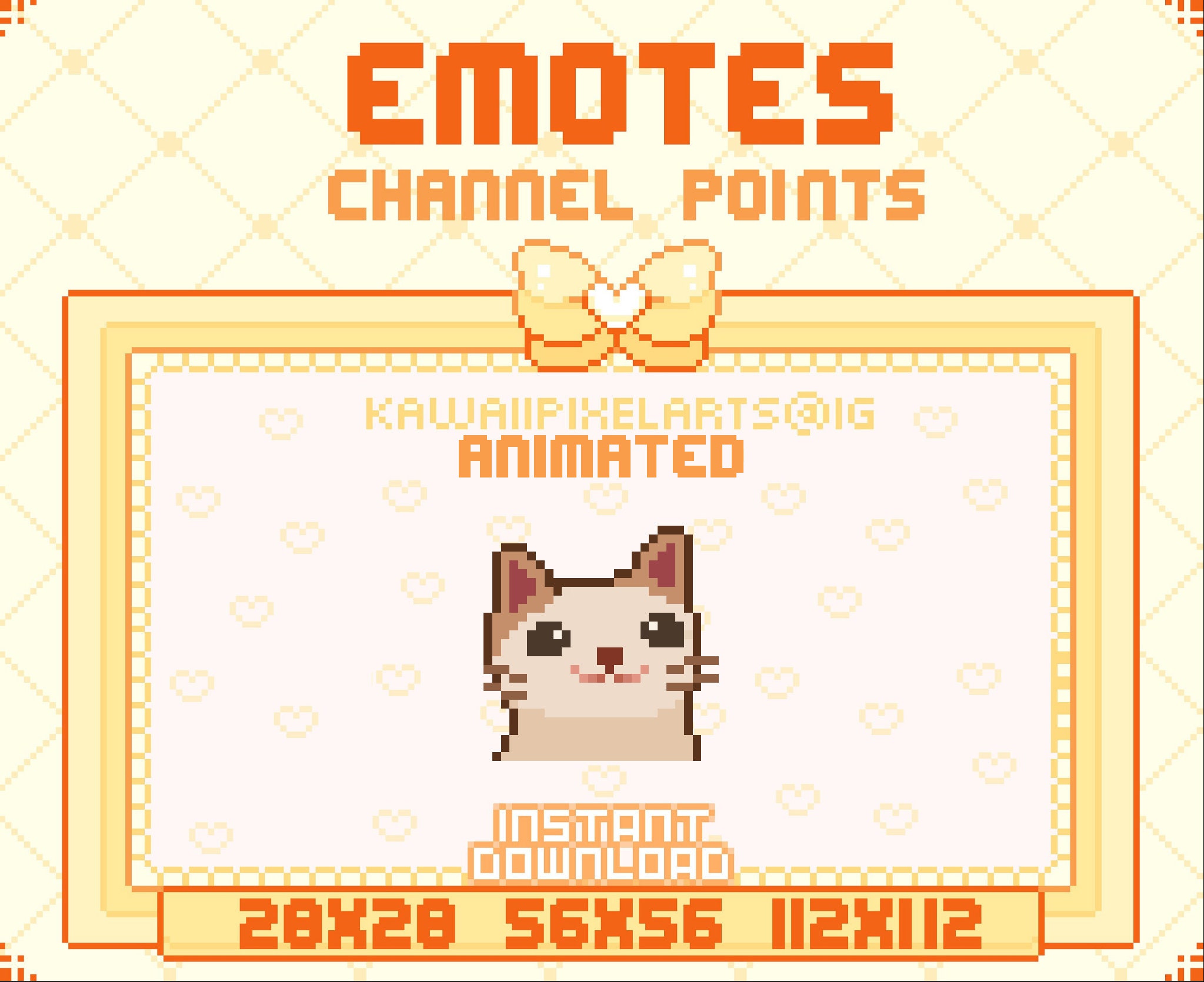 Pop Cat Animated Pixel Art Emote for Twitch, Discord &  | Ready to  use