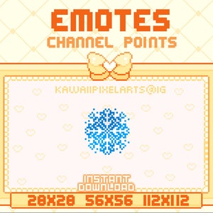 Snowflake channel point Twitch Emotes / Channel Points / ready to use / INSTANT DOWNLOAD / emote / discord / youtube / snowflake emote