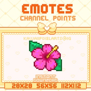 Hibiscus Flower Twitch Emotes / Channel Points / ready to use / INSTANT DOWNLOAD / emote / channel point / flower emote / hibiscus
