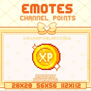 Pixel Coin Twitch Pixel Emotes / Channel Points / ready to use / INSTANT DOWNLOAD / emote / channel point / discord / youtube / coin emote
