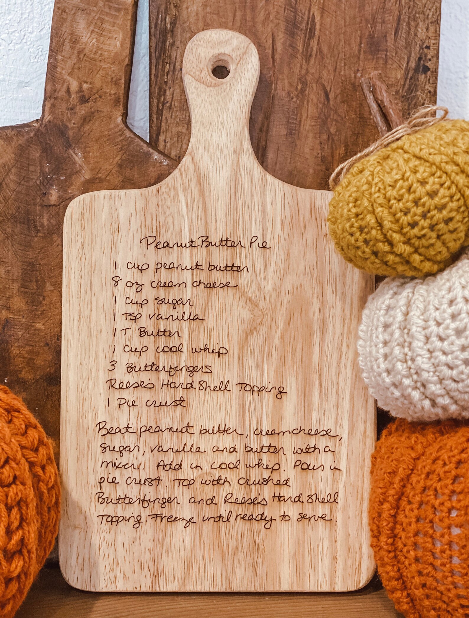 Handwritten Laser Engraved Recipe Cutting Board Charcuterie Etsy