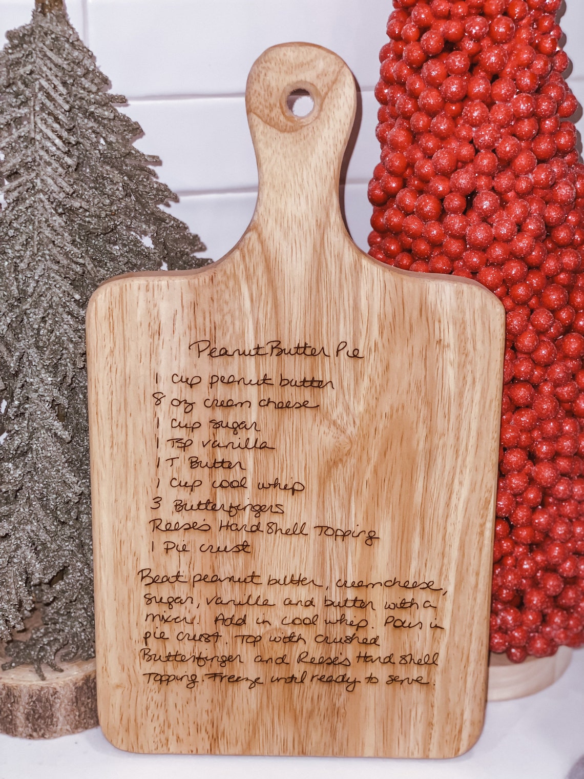 Handwritten Laser Engraved Recipe Cutting Board Charcuterie Etsy