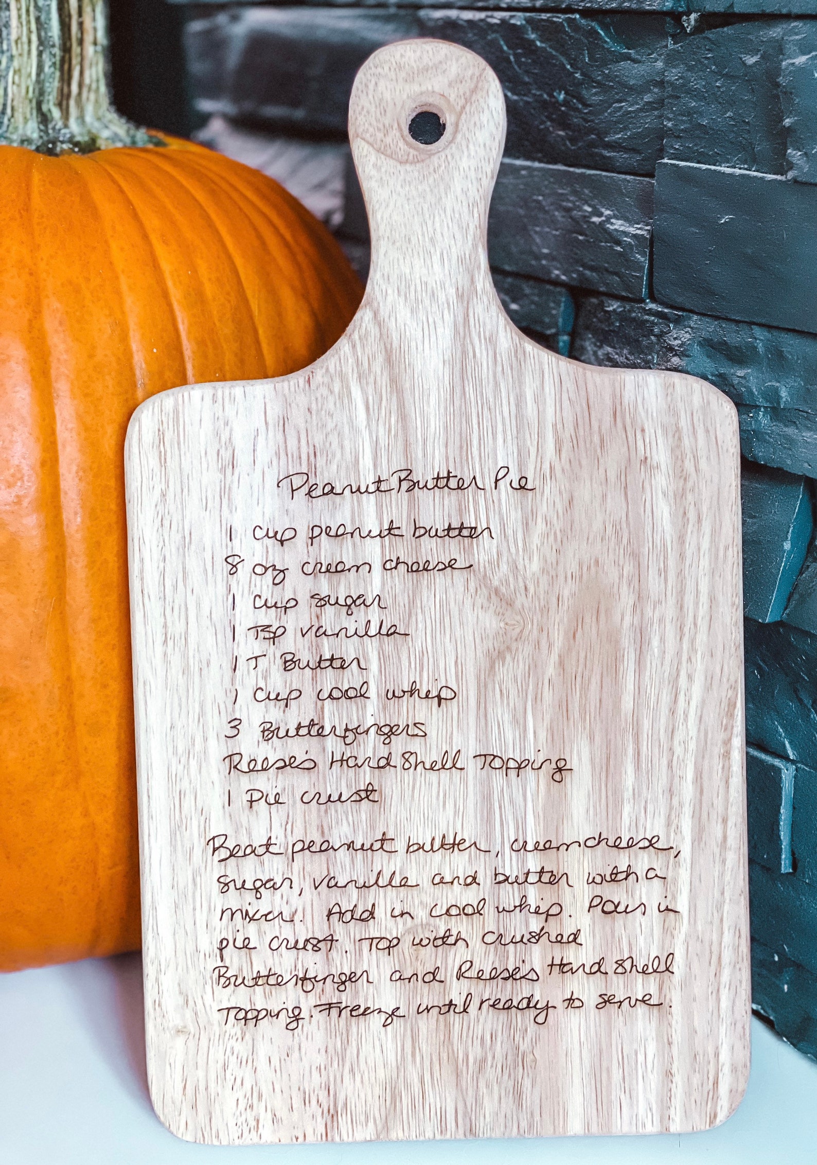 Handwritten Laser Engraved Recipe Cutting Board Charcuterie Etsy