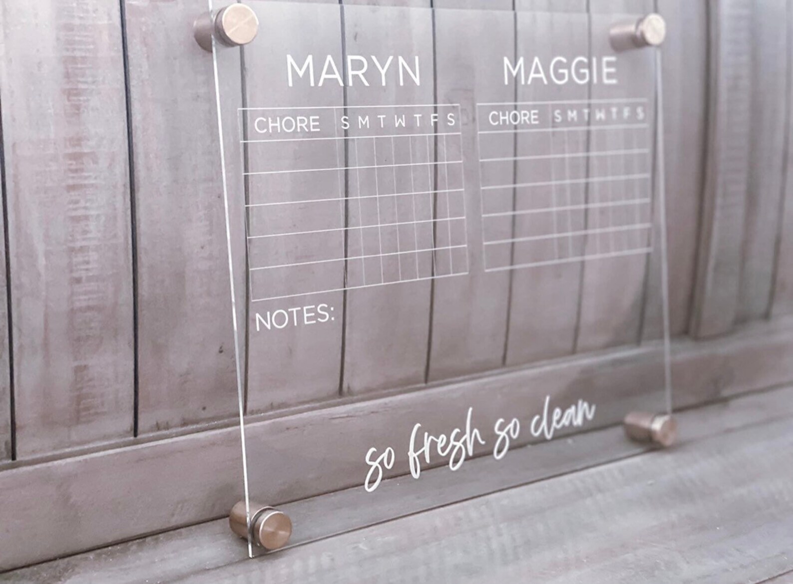 Personalized Acrylic Chore Chart Dry Erase Board - Etsy