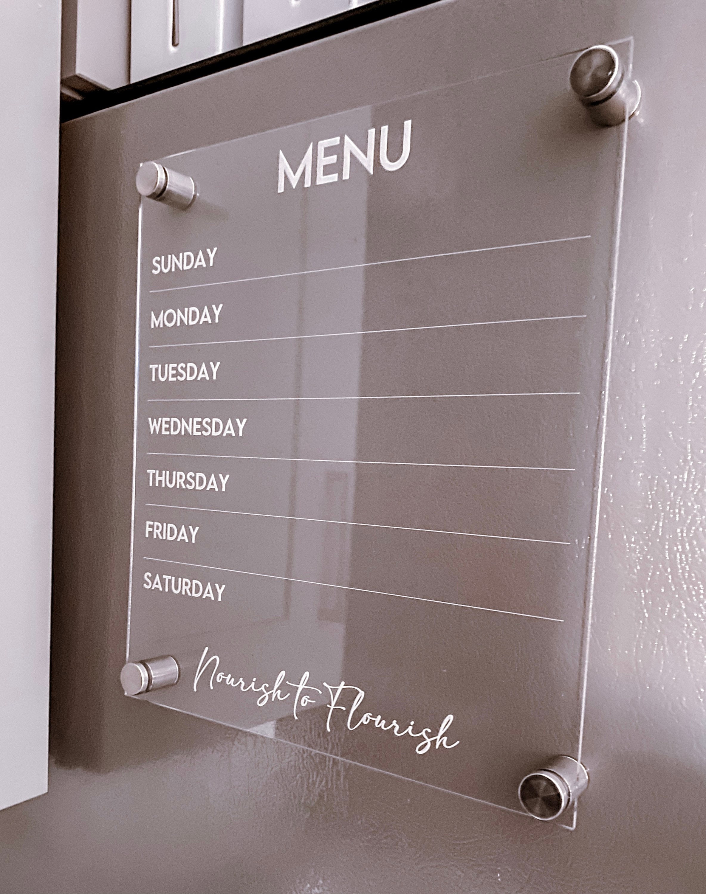 Menu Board Custom Dry Erase Acrylic Menu Board Customize Etsy