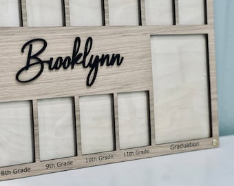 Personalized School Years Photo Frame, Graduation Frame, School Picture Frame
