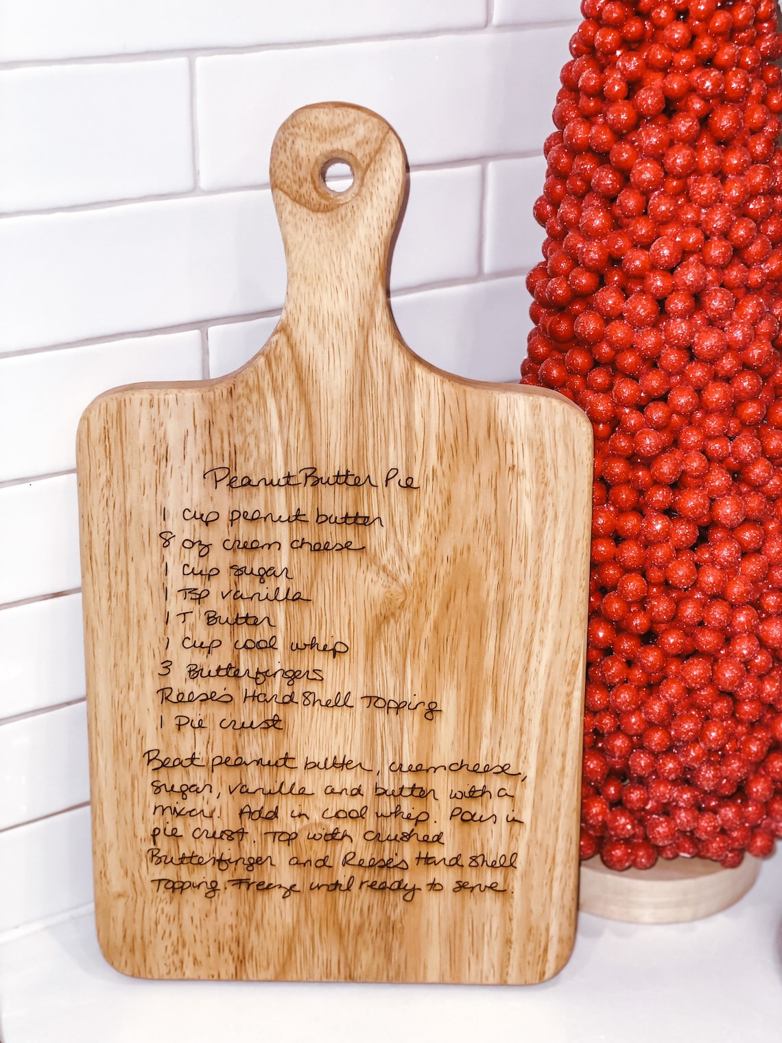 Handwritten Laser Engraved Recipe Cutting Board Charcuterie Etsy