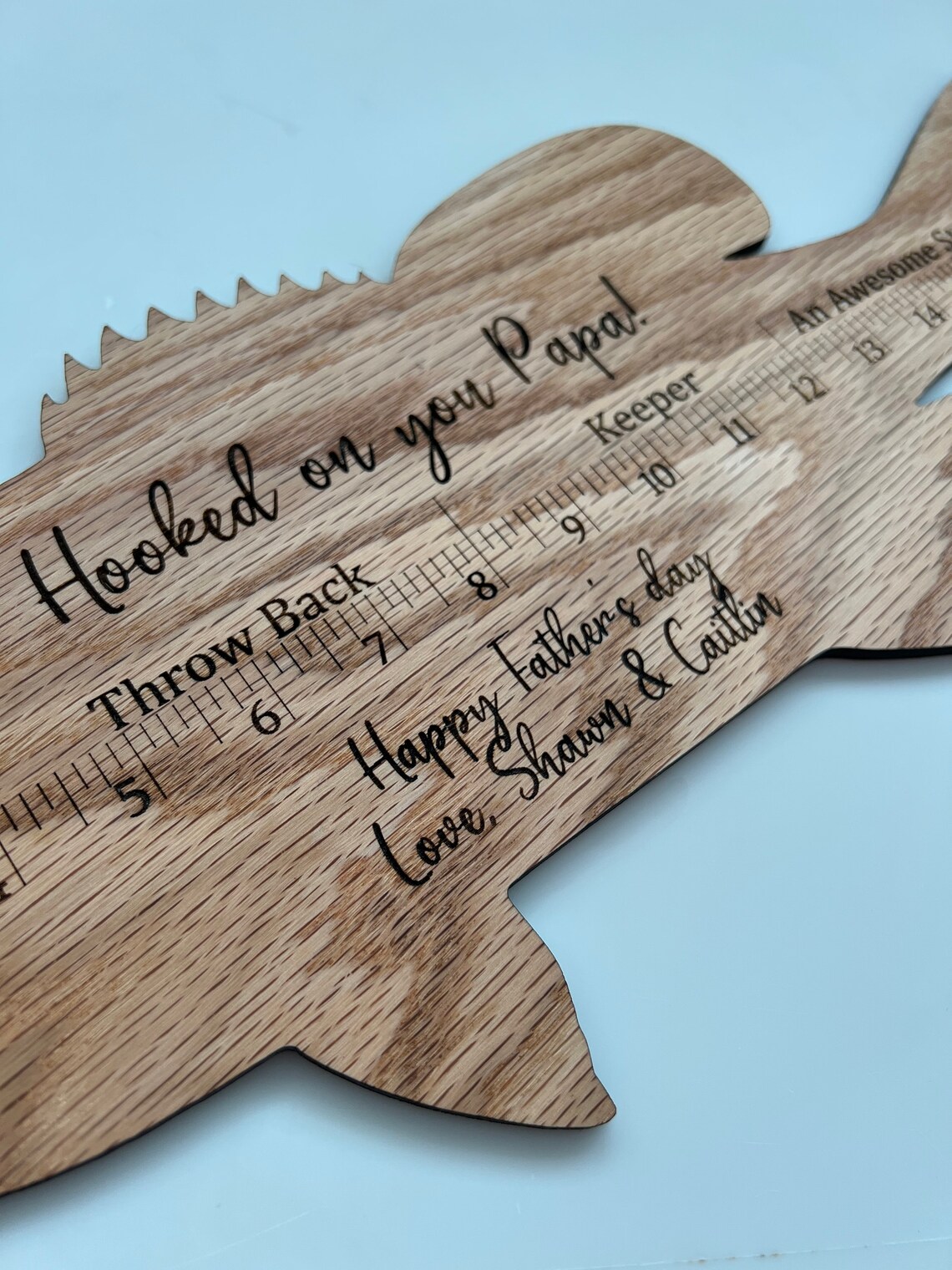 Personalized Fathers Day Gift, Fishing Gift, Gift for Dad, Fish Ruler ...