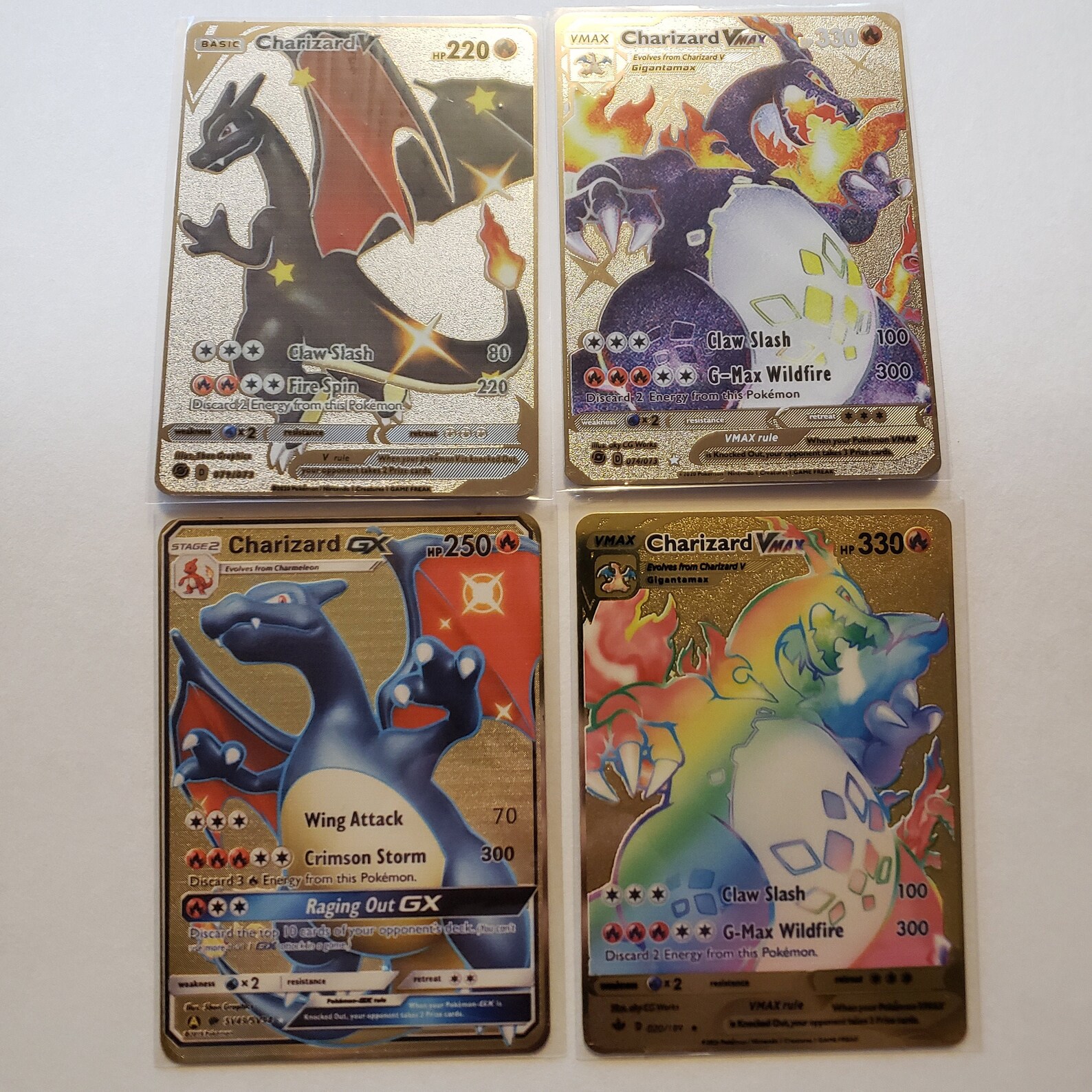 Charizard Vmax GX & V Champions Path Metal Pokemon Card Custom Etsy