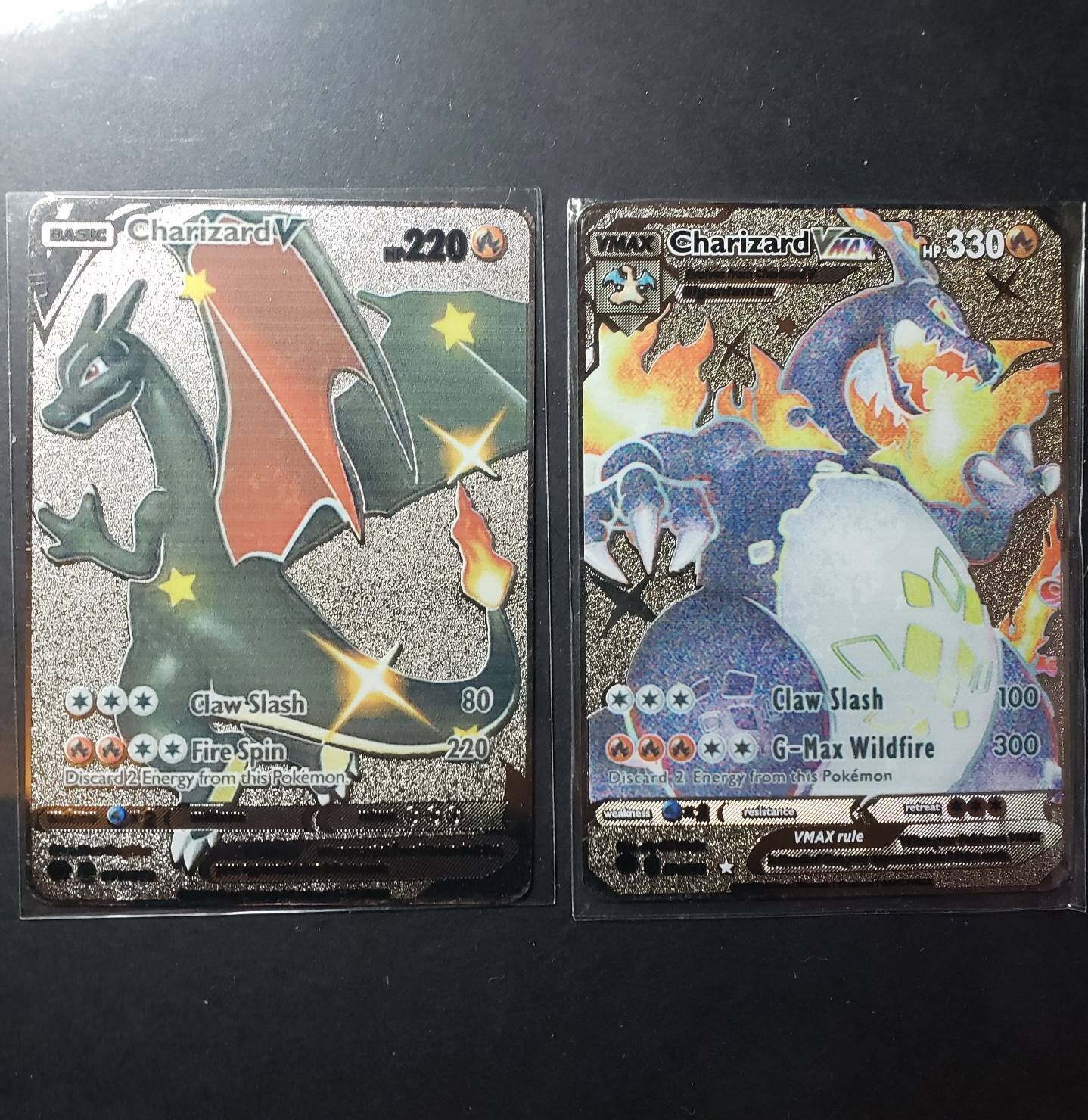 Tracking Included Shiny Charizard V Charizard Vmax Silver Etsy