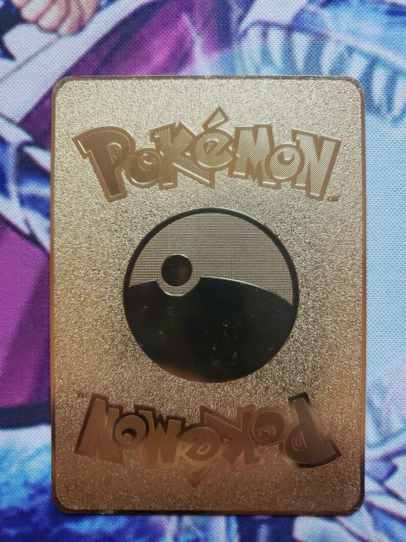 Shiny Charizard GX GOLD Metal CUSTOM Textured Pokemon Card 