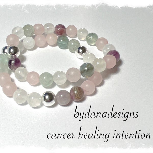 the CANCER HEALING intention bracelet set