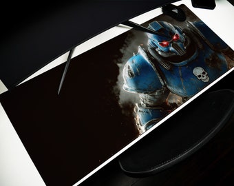 Armored Sentinel Desk Pad: Sci-Fi Space Marine Gaming Mat