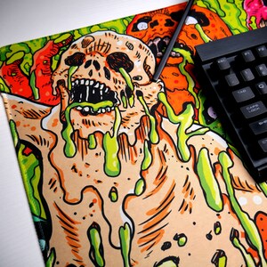 Acid Pool Zombie Desk Mat: Extended Gaming Mouse Pad image 6