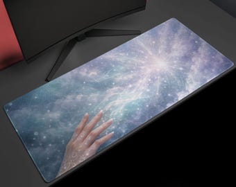 Celestial Touch, Desk Mat, Ethereal Aura