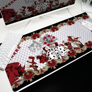 Alice in Wonderland Desk Mat: Gothic Office Decor, Gamer Gift