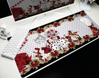 Alice in Wonderland Desk Mat: Gothic Office Decor, Gamer Gift