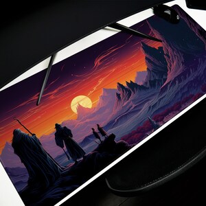 Fantasy Adventurers Desk Pad: Moonlit Quest Mouse Pad