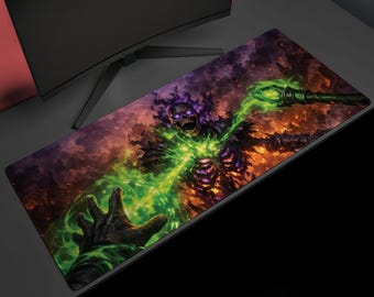 Necromancer’s Duel, Desk Mat, Dark Fantasy