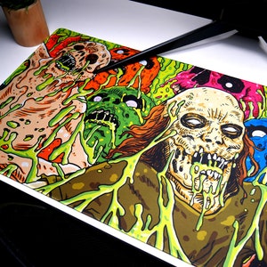 Acid Pool Zombie Desk Mat: Extended Gaming Mouse Pad image 7