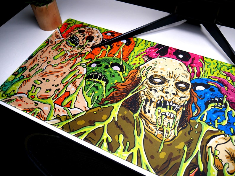Acid Pool Zombie Desk Mat: Extended Gaming Mouse Pad image 7