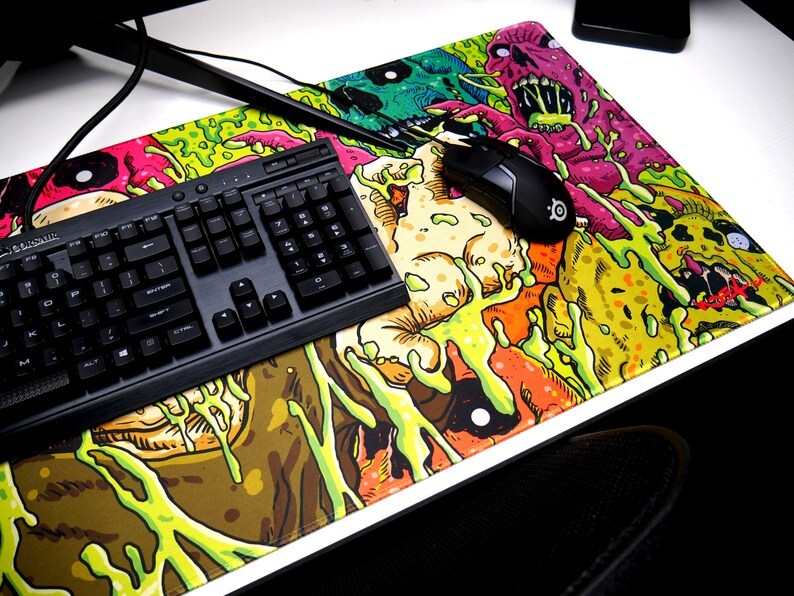 Acid Pool Zombie Desk Mat: Extended Gaming Mouse Pad image 9