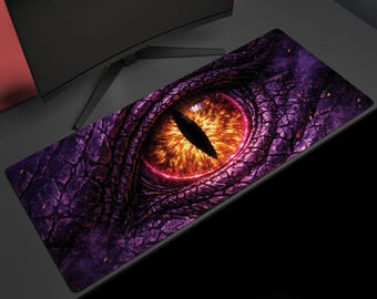 Embergaze Wyrm, Desk Mat, Fantasy Eye
