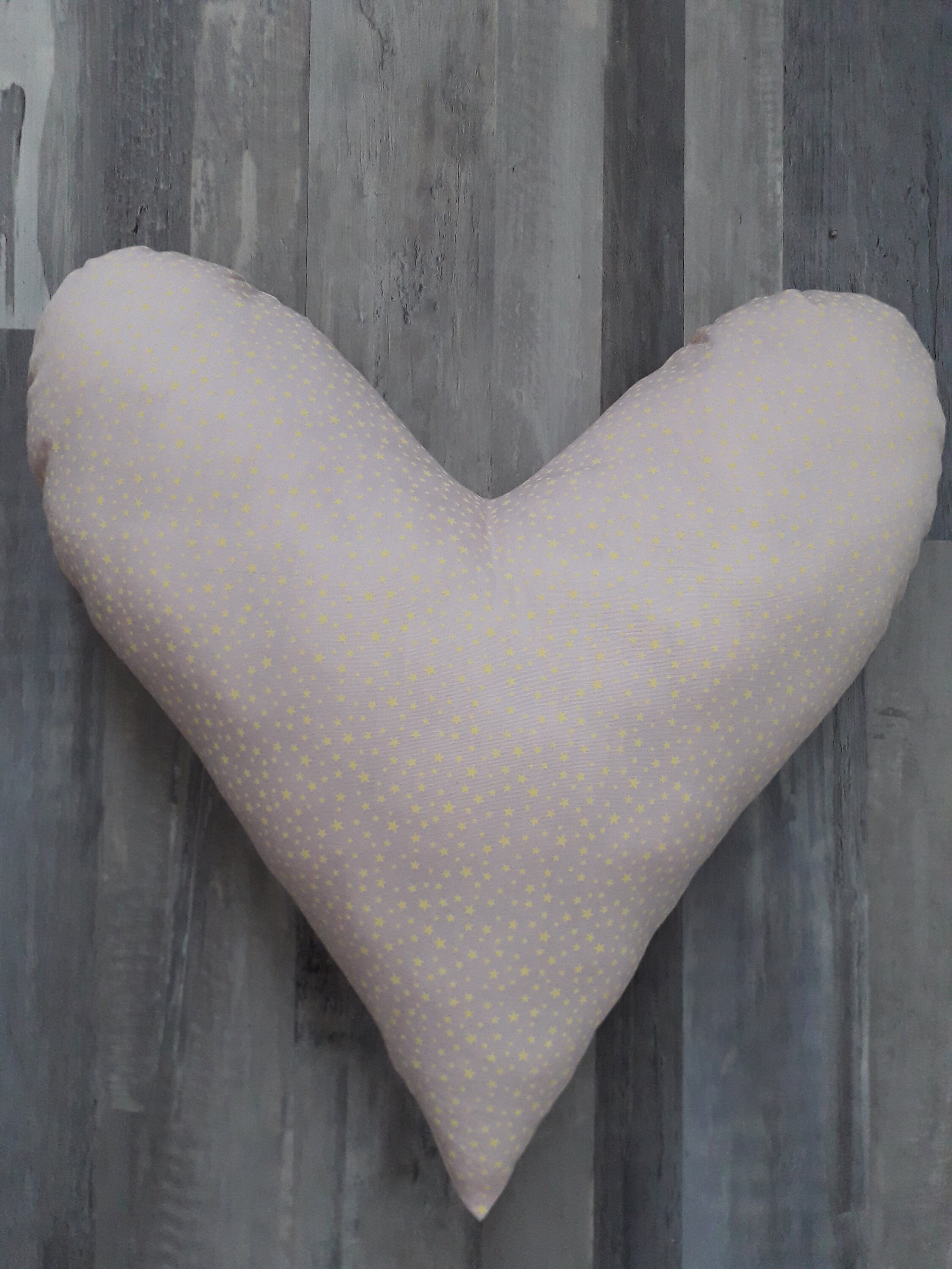 Coussin Coeur Post Mastectomie ou Décoration Petites Étoiles - Cancer Du Sein Fait Main