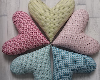 Coussin coeur éventails post mastectomie ou décoration - cancer du sein - fait main