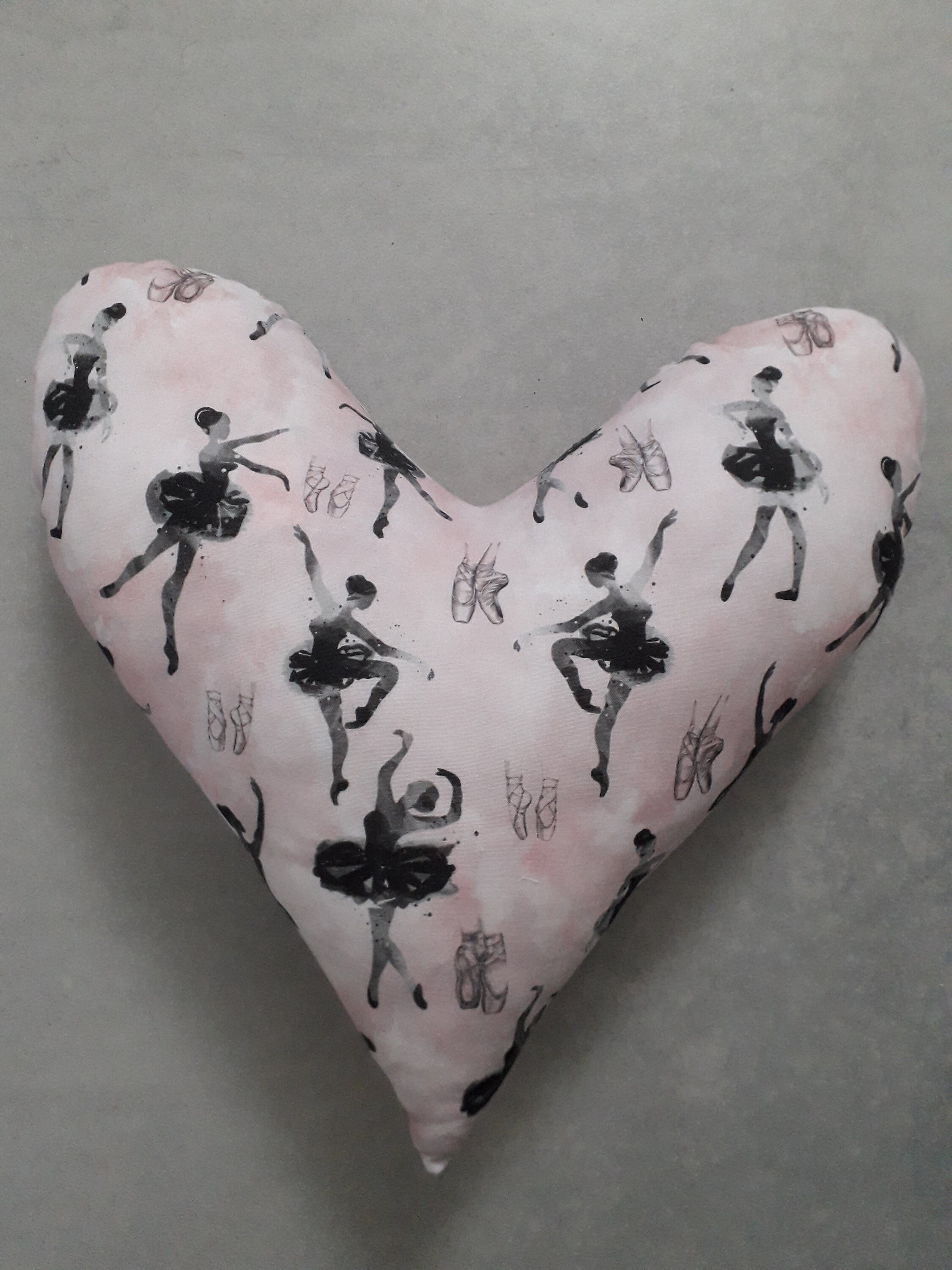 Coussin Coeur Danseuses Post Mastectomie ou Décoration - Cancer Du Sein Danse Classique Fait Main